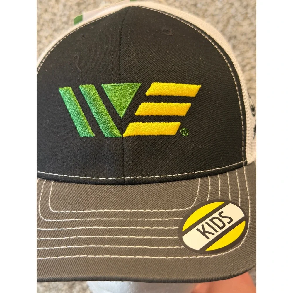 John Deere Trucker Hat Kids OS Black White Green Yellow JY2C-0F31-JDR-B5X Mesh‎